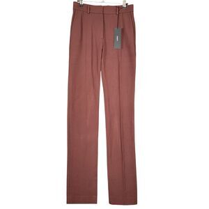 NWT JOSEPH Brown Cole Gabardine Straight Leg Dress Pants Trouser FR SIZE 34 US 2